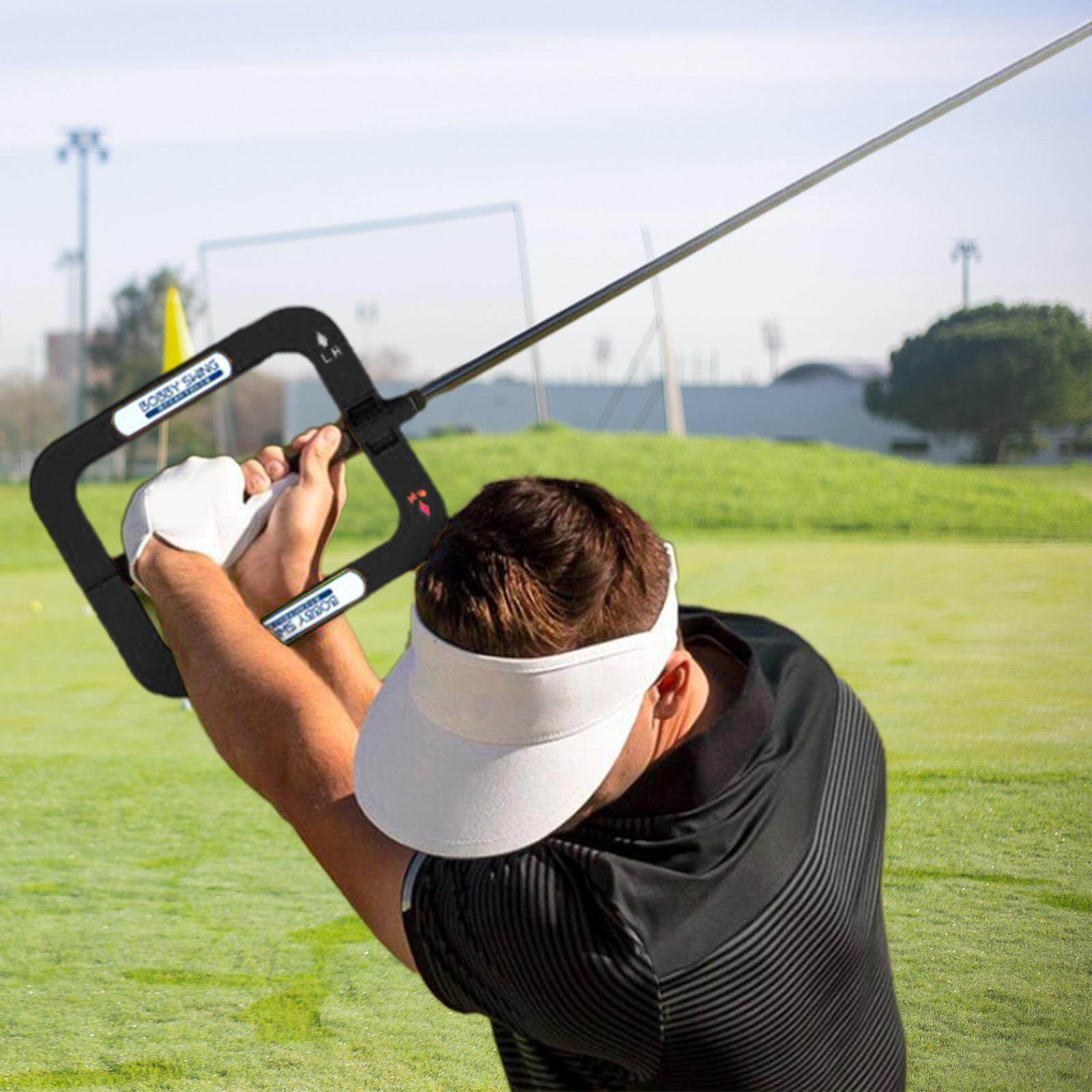 ZYMOON Portable Golf Swing Trainer Improving Swing Plane Swing Arm Correct Swing Training Aid for Golfer Men Women Beginners Sports Indoor