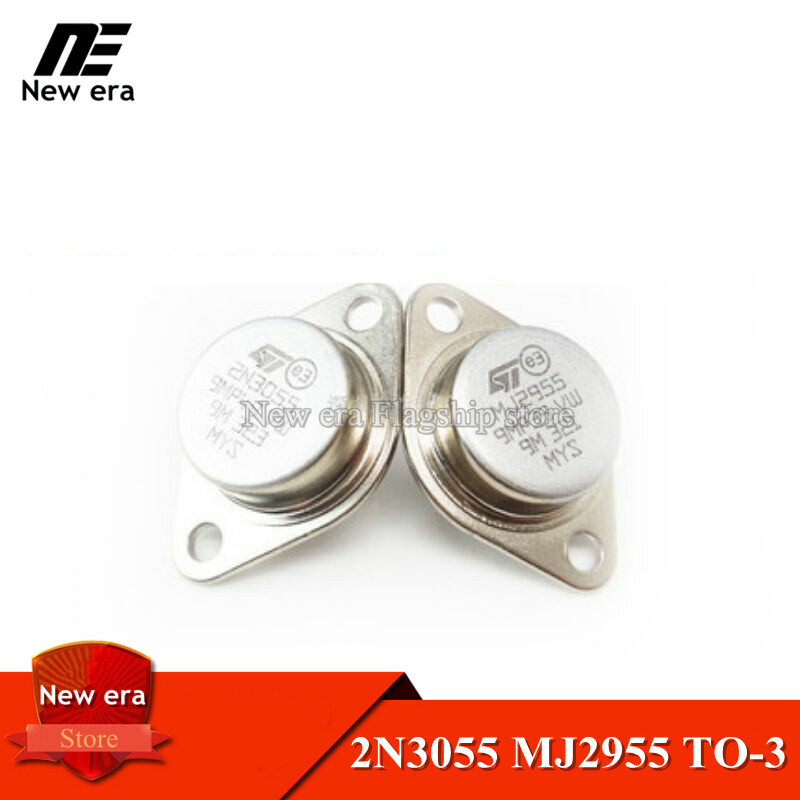 10pcs 2n3055 mj2955 to-3 npn power amplifier power transistor new