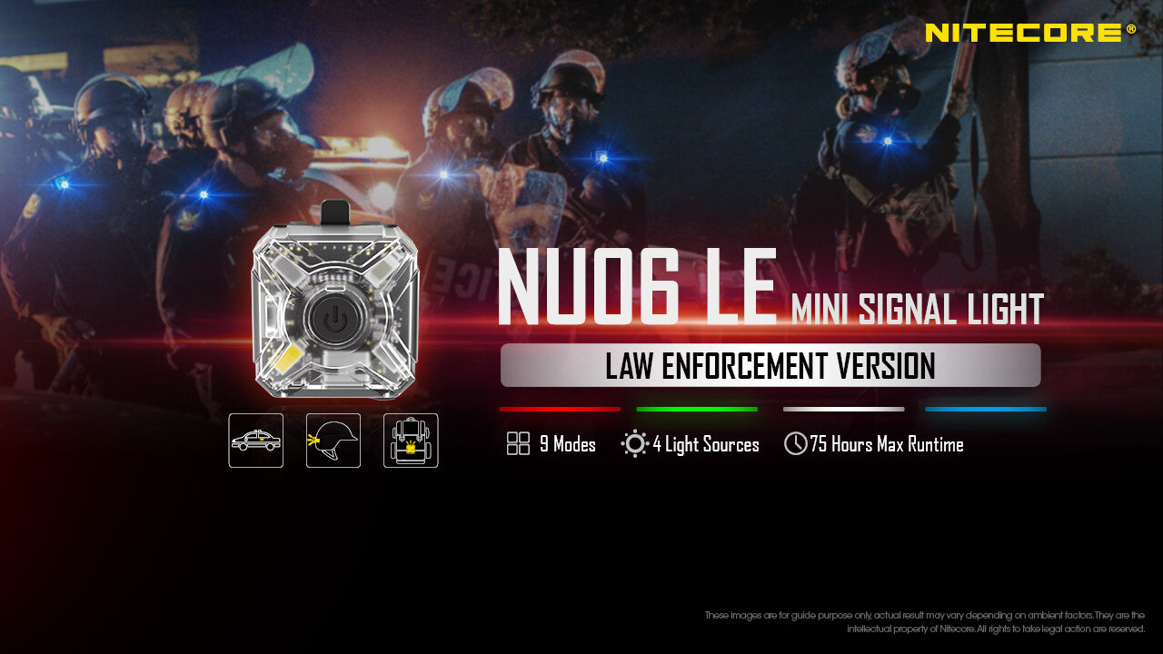 Nitecore NU06 LE headlight rechargeable signal light 9 modes can be selected 4 light sources, suitable for outdoor activities