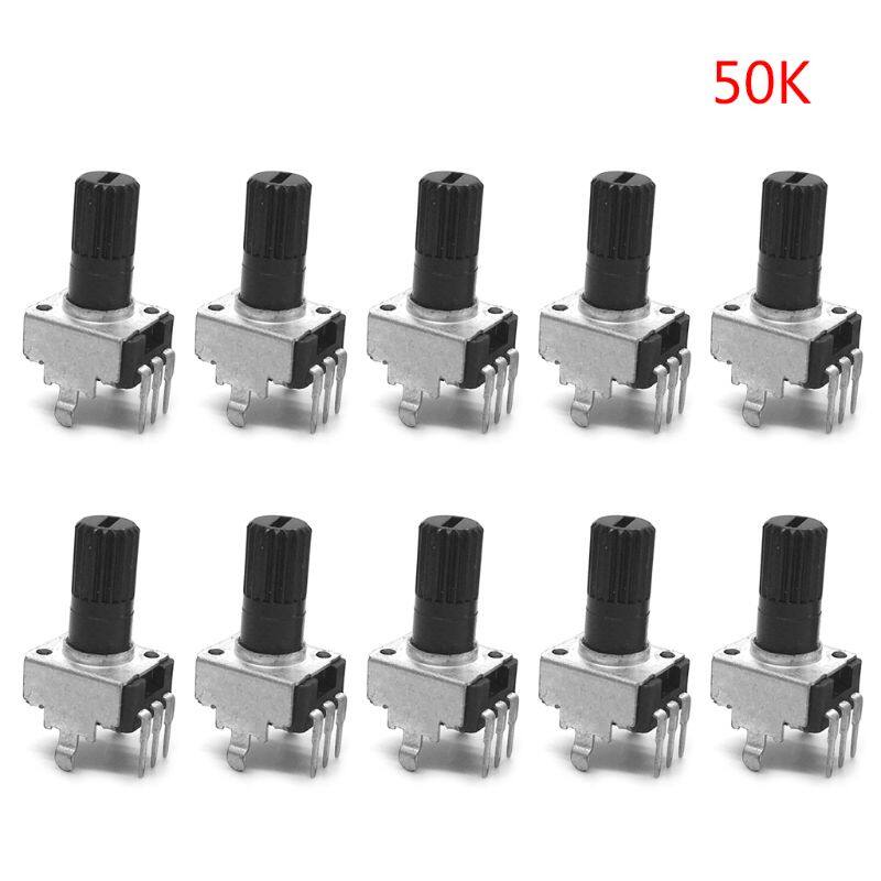 10pcs RV09 Vertical Potentiometer Shaft 12.5mm 1K 2K 5K 10K 20K 50K 100K Long Handle 0931