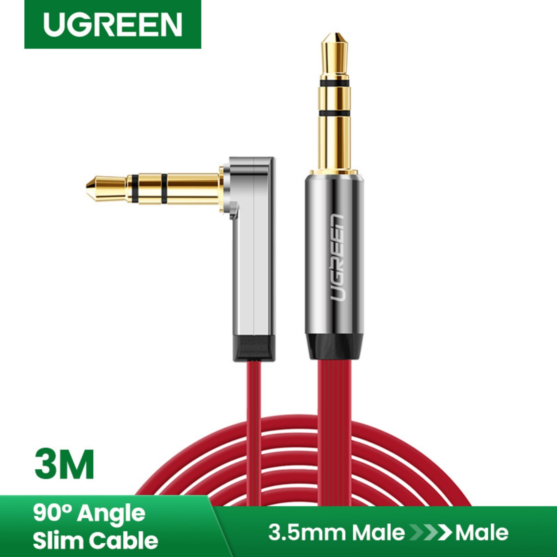 >> BÁO GIÁ CỌC LOA 3 TÁC DỤNG BẮP CHUỐI - CÀNG CUA - MỎ CHIM CHO LOA AMPLIFIER - GIẮC CẮM ÂM THANH CHO LOA AMPLI (1 CHIẾC | Shopee Lazada Sendo Tiki mới nhất 76 UGREEN Cáp Giắc Cắm Âm Thanh Phụ Trợ 3 Mét 3.5Mm Góc Phải 90 Độ Cho Apple iPhone IPod iPad Điện Thoại Thông Minh Máy Tính Bảng Và Loa Samsung (Màu Đỏ)
