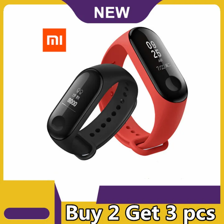 original xiaomi mi band 3 smart watch oled display heart rate monitor bracelet international version