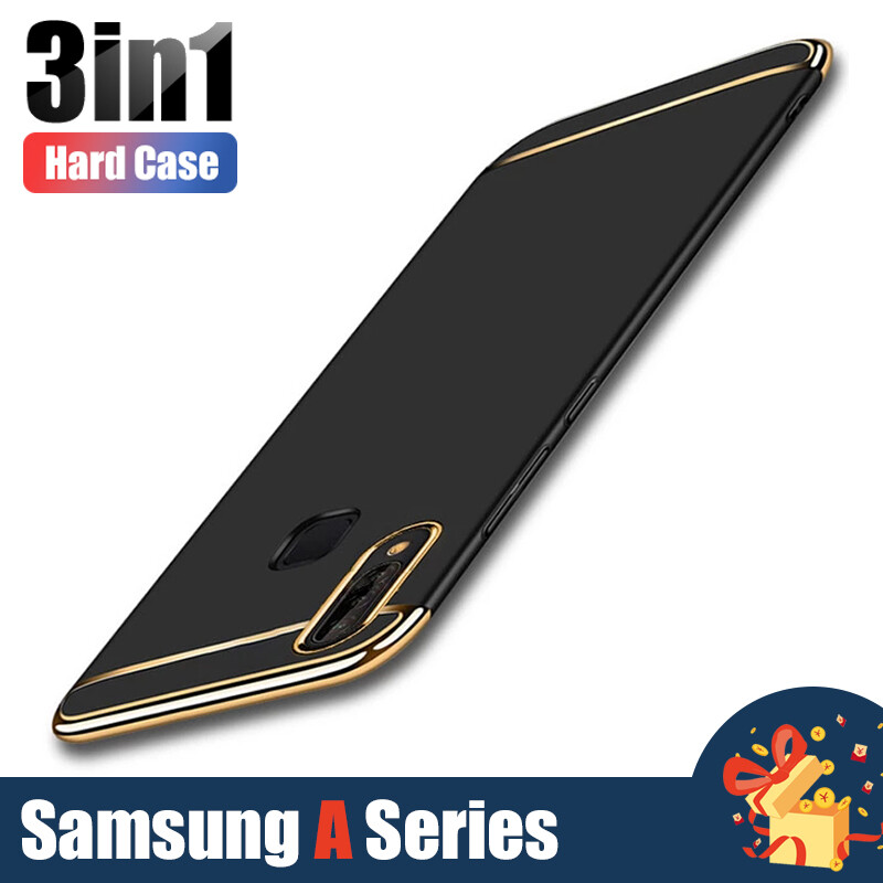 Casing Samsung Galaxy A10s A20s A30s A40s A50s A70s 3 in 1 Electroplated Case Matte Plating Hard Cover