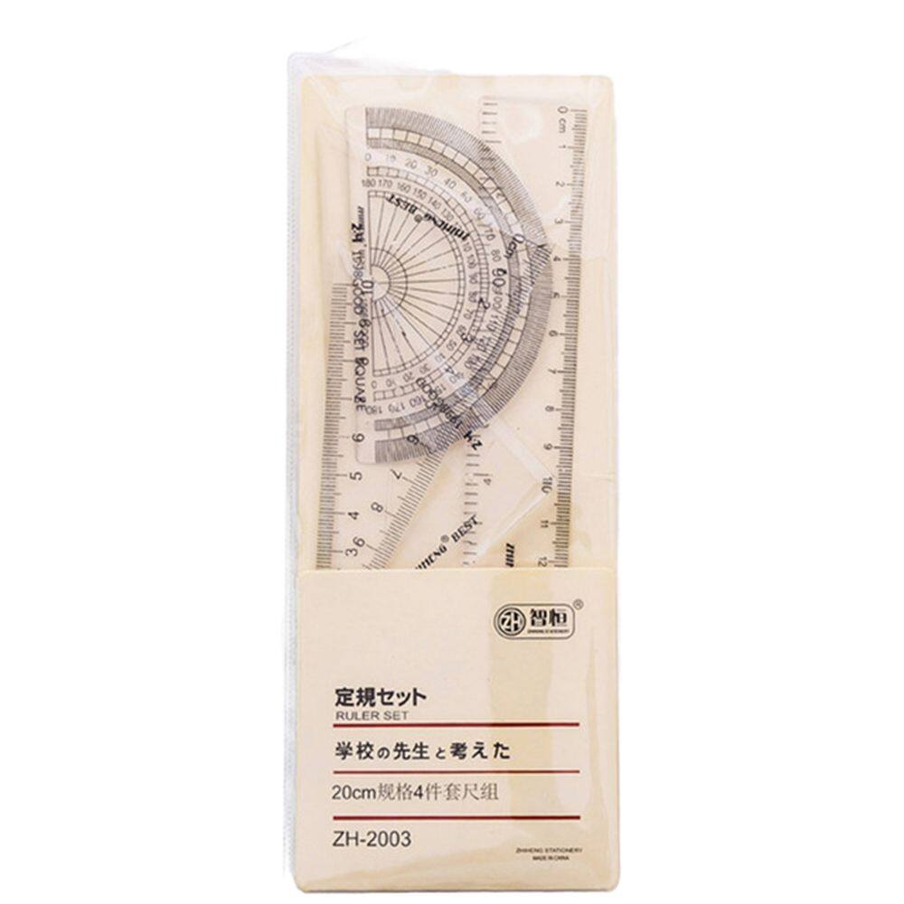 MMLUCK School Supplies Student 15cm 18cm 20cm Simple Style Learning Triangle Ruler Drawing Ruler Plastic Ruler Ruler Straightedge