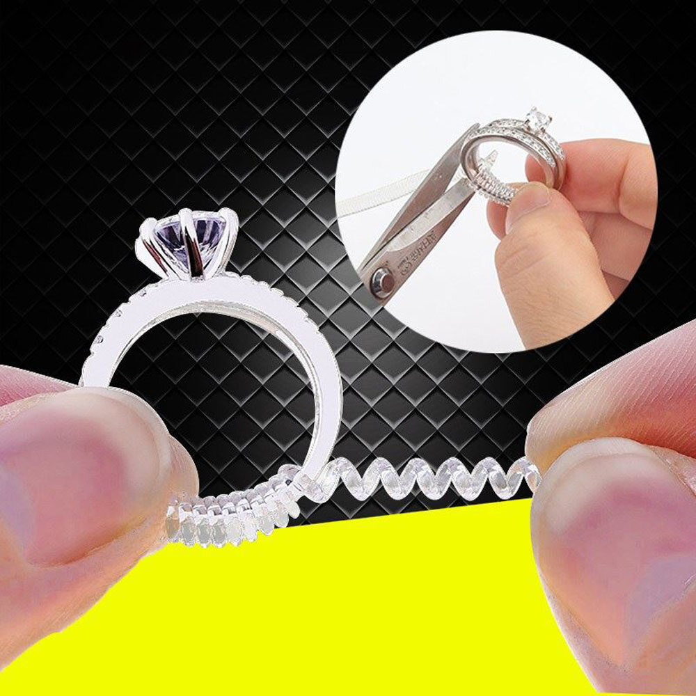 PKWPT Ring Size Clear Guard Resizing Fitter Reducer Insert Ring Adjuster Jewelry Tools Ring Sizer Tighteners
