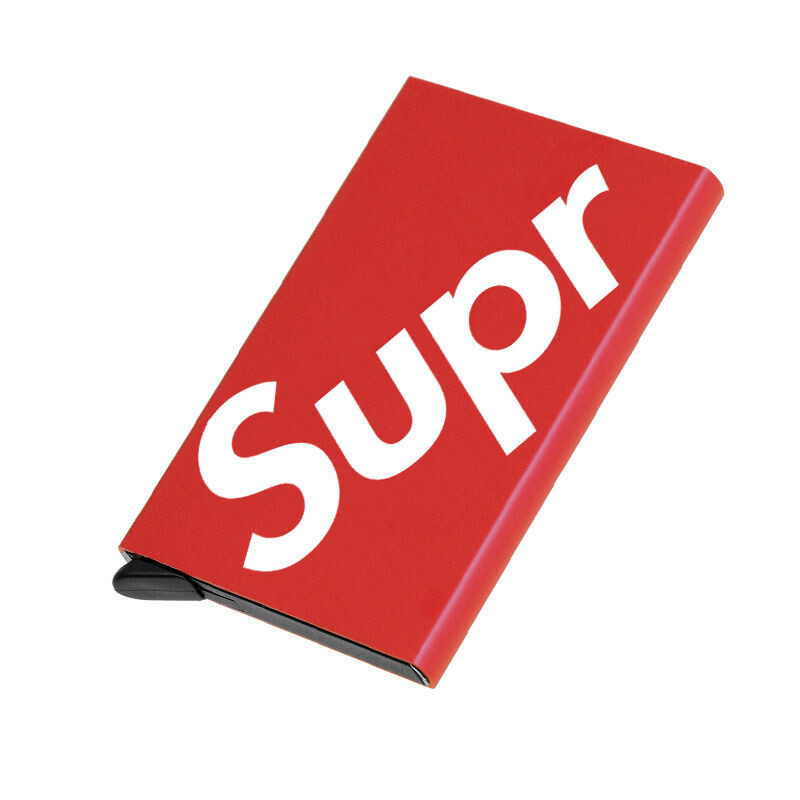 QuXis Men Business Aluminum Wallet with Back Pocket Cash ID Card Holder RFID Blocking Slim Metal Wallet Automatic Pop Up Credit Card Coin Purse