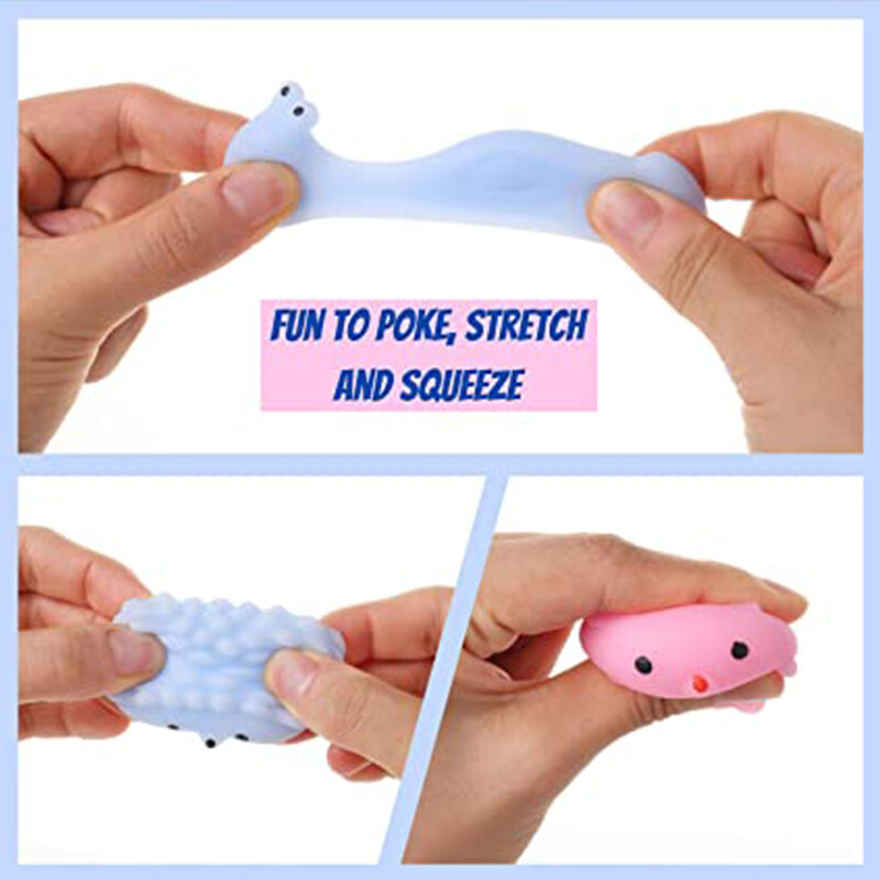 10Pcs Models All Different Cute Mini Slow Rising Squeeze Ball Cell Soft Squishy Sticky Animals Healing Anti-stress Toy Stress Reliever Funny Gift Toys
