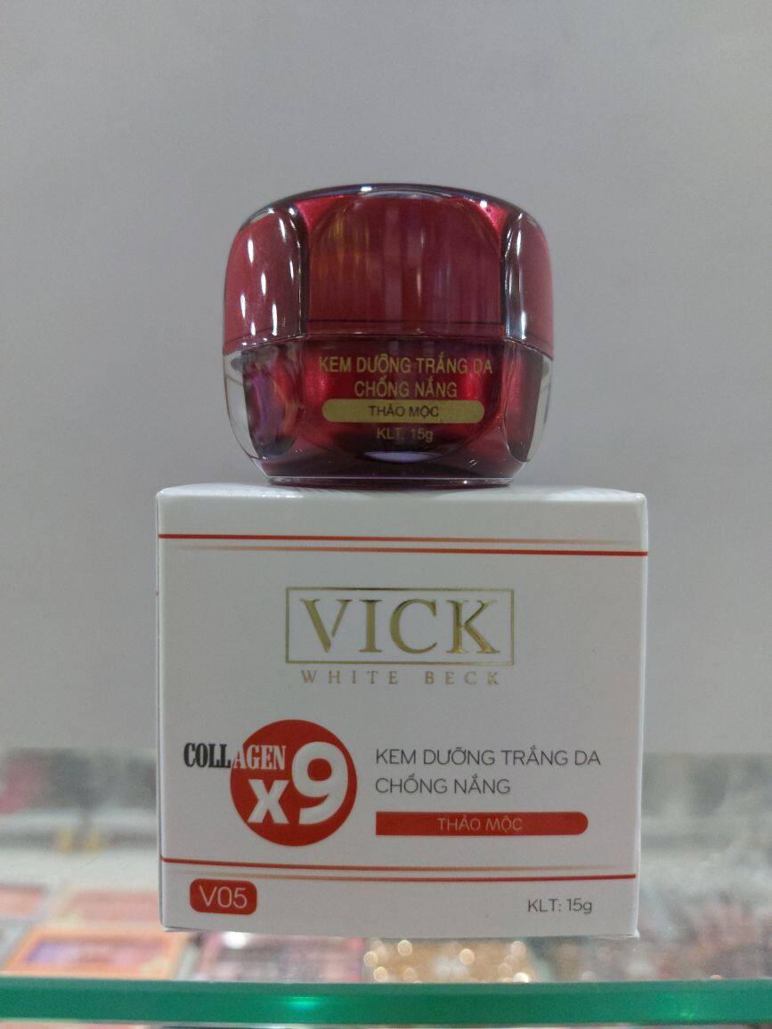 Kem vick white beck collagen x9 dưỡng trắng da chống nắng 15g - v05