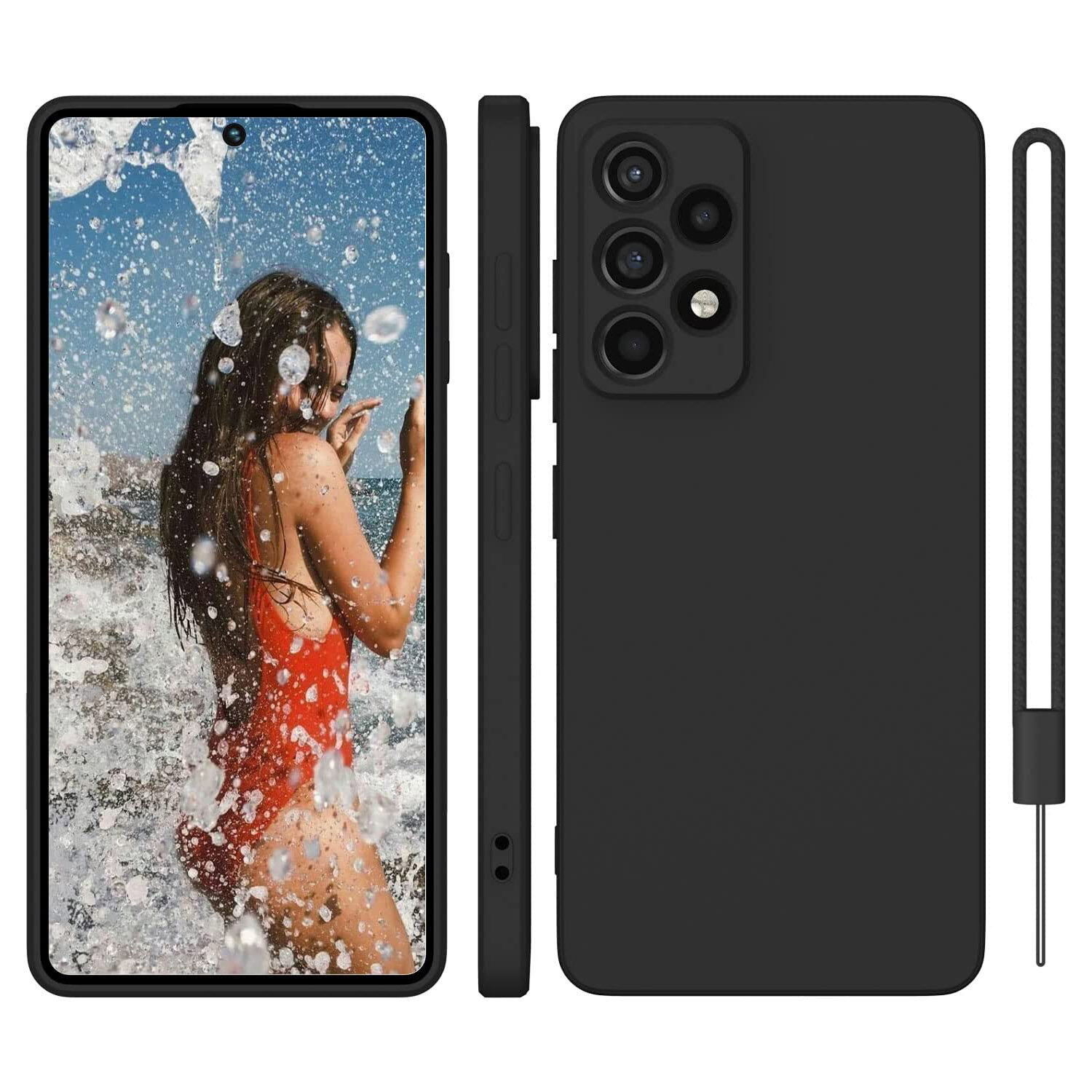 LUOWAN Ốp Lưng Điện Thoại Cho Samsung Galaxy A73 A53 A52 A34 A33 A32 A72 A23 4G 5G Ốp Lưng Bền Bằng Silicon Lỏng Có Chân Đế Chống Sốc Kèm Nhẫn Và Chức Năng Nam Châm Cho Giá Đỡ Xe Hơi