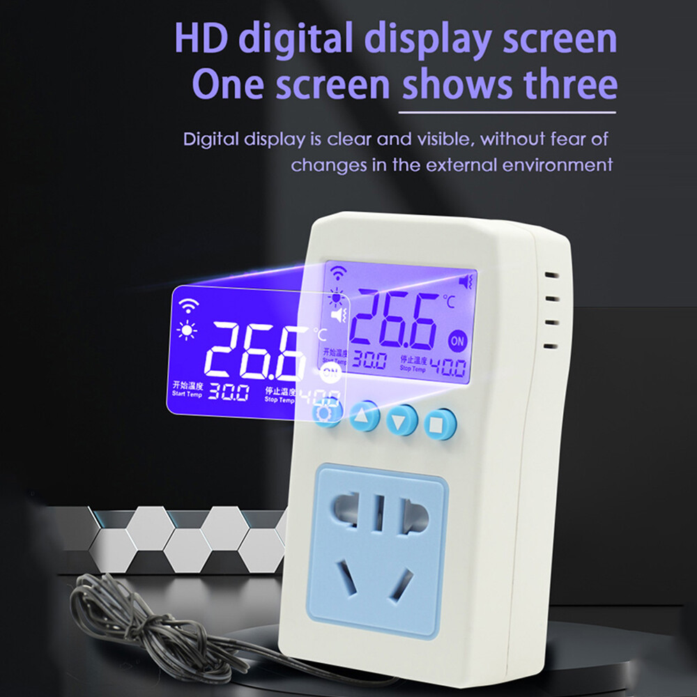 diymore Bộ Điều Nhiệt Thông Minh WIFI AC 110-220V Bộ Điều Khiển Nhiệt Độ Điều Khiển Từ Xa Bằng Ứng Dụng Công Tắc Hẹn Giờ Điều Khiển Làm Nóng Làm Mát Ghi Nhiệt Độ