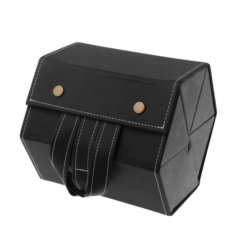 6 Slots Foldable PU Leather Sunglasses Eyeglasses Travel Organizer Case Multiple Hanging Eyewear Holder Display