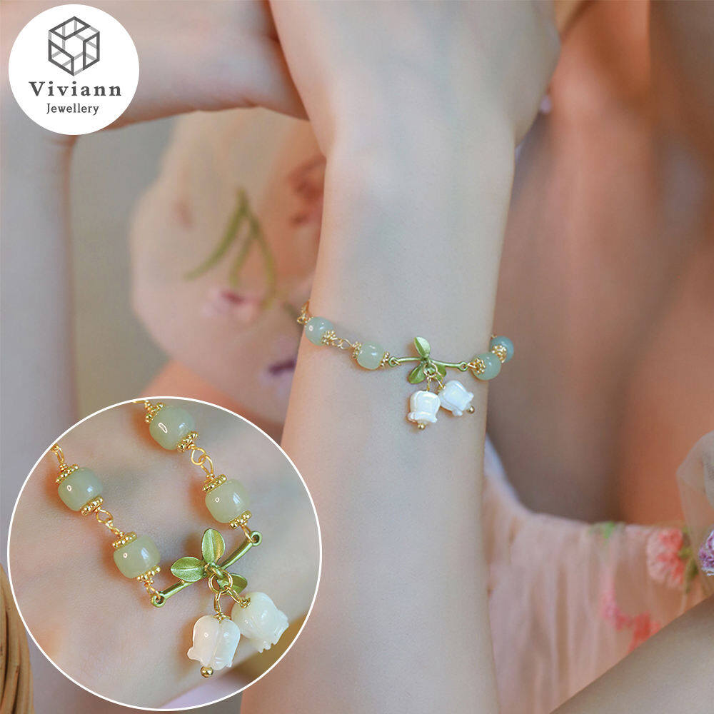 lily charm bracelet