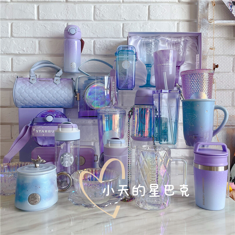 Starbuck New 50th Anniversary Cup Gradient Emerald Cloud Marble Pattern Glass Cold Drink Mark Water Cup starbuck cup starbuck mug starbuck tumbler starbuck singapore official starbuck flagship store