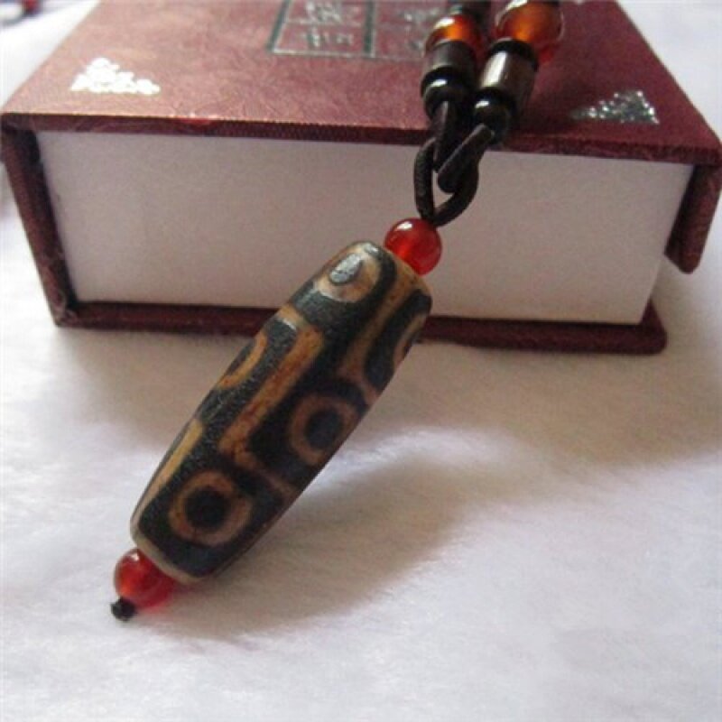 Dân Tộc Chín Tự Nhiên Mắt Ngày Hạt Mặt Dây Chuyền Tây Tạng Ngày Hạt Mã Não Chalcedony Vòng Cổ Nam Nữ Len Dây Xích