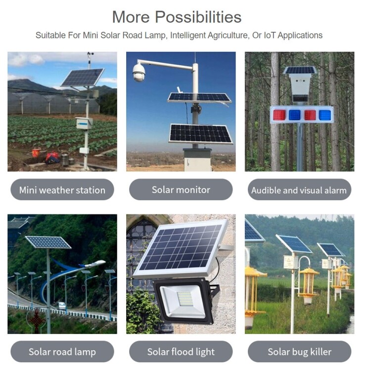 Waveshare Solar Power Manager, Embedded 10000mAh Li-Po , Support 6V~24V Solar Panels