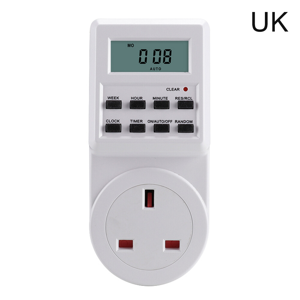 DM 220-240V Programmable Socket Electronic Timer Kitchen Timer Switch Power Plug Electric Vehicle Charging Reminder Automatic Power Off