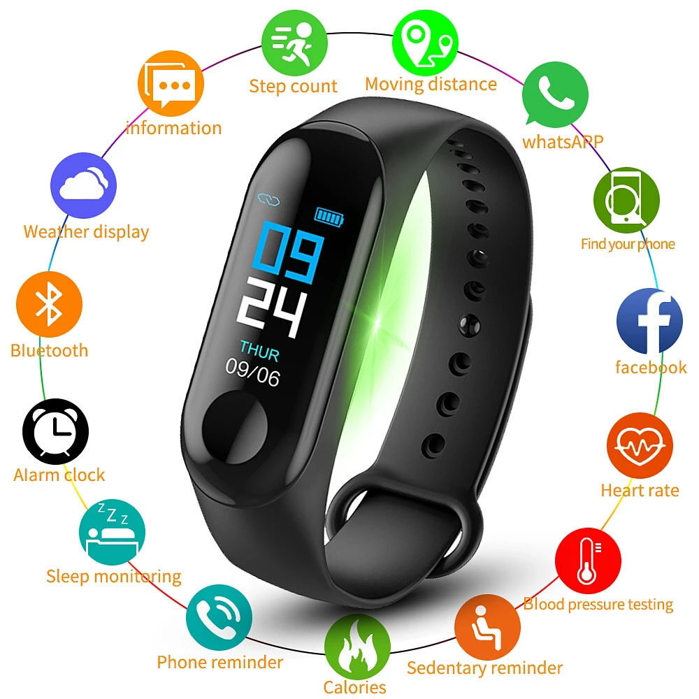 M3 Plus Sport Smart Band Smart Bracelet fitness tracker Blood Pressure  Monitor Smart Wristband watch for Men Women|Smart Watches| - AliExpress