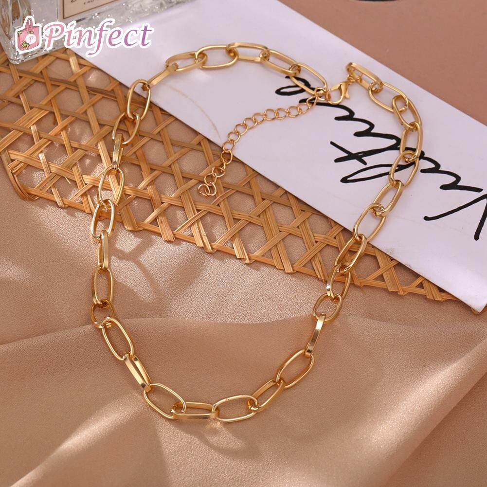 [Pinfect] Retro Punk Style Thick Chain Choker Necklace Collar Hip Hop Street Women Clavicle Chain Statement Jewelry Gift