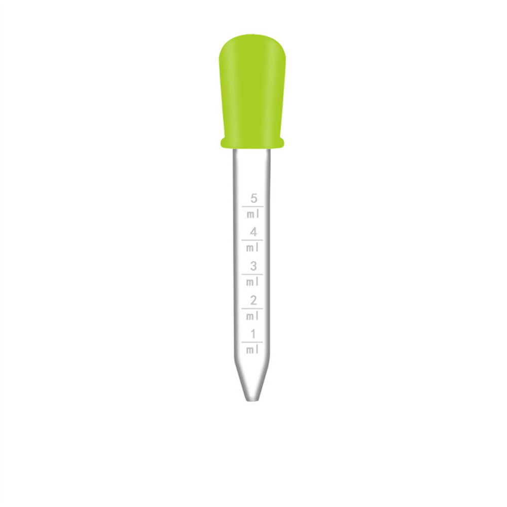 5ML Silicone Plastic Pipette Dropper Feeding Medicine Liquid Eye Ear Pipette Dropper School Lab Experiment Supplies