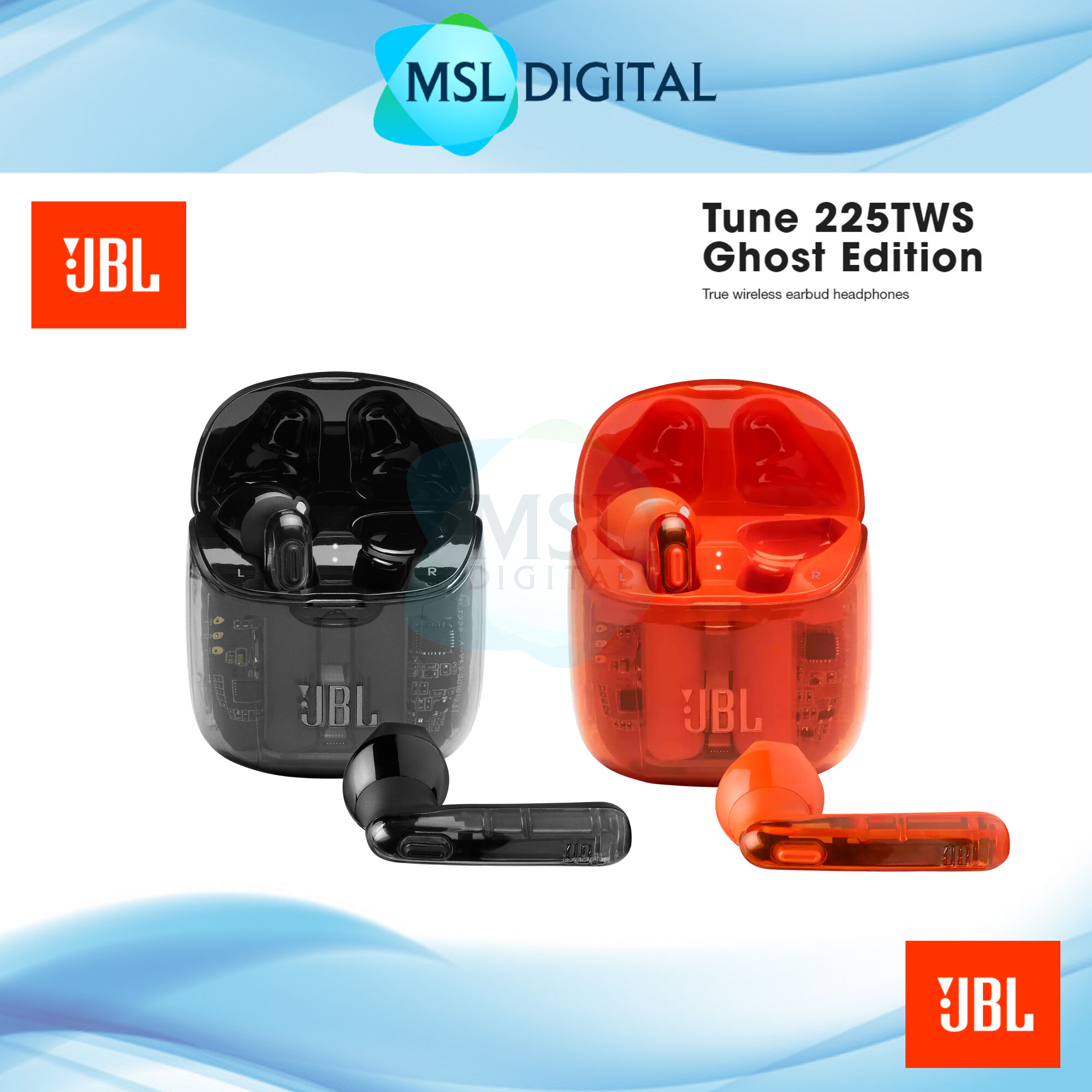 JBL Tune 225 TWS (Ghost Edition) True wireless earbud headphones