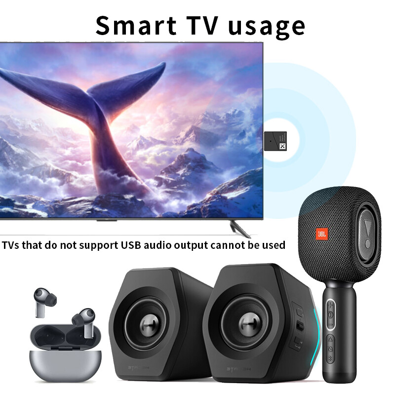 DISOUR Bộ Phát Âm Thanh TX40 USB Bluetooth 5.2 Chính Hãng Bộ Giải Mã Qualcomm QCC3040 24Bit AptX Thích Ứng LL HD SBC Bộ Chuyển Đổi Không Dây Đa Điểm Độ Trễ Thấp 40Ms Cho Máy Tính T V Máy Tính Xách Tay PS4/5 Nintendo Switch