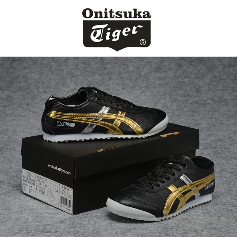 onitsuka tiger mexico 66 black leather mens trainers shoes