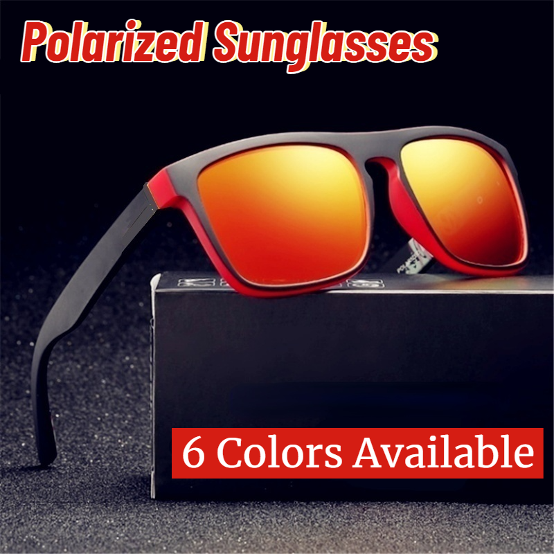 UV400 Polarized Sunglasses Men Women Driving Sport Fashion Male Eyewear  Orange Blue Red Lenses Anti-Glare