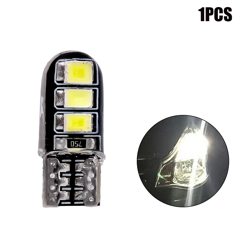 2PCS High Brightness Silicone T10 Led W5W 194 168 501 Peanut Bulb Small Light License Plate Trunk Lamp Car Dome Interior Light Read Trunk Light Pathway Lighting Car Interior Light Indicator
