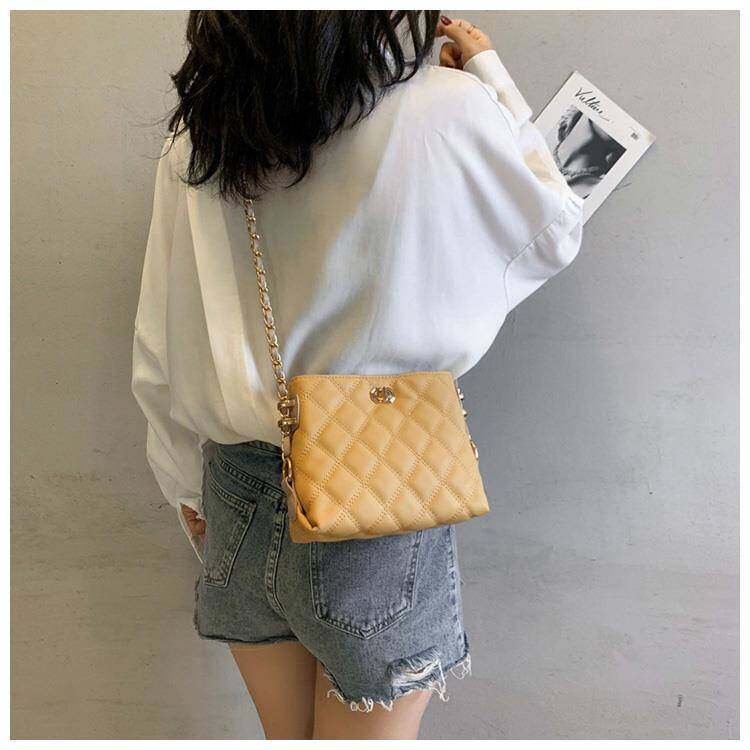 French Niche High-end Bag 2021 New Small Ck Female Bag Limited Western Fashion Cross-body Rhombic Chain Bag