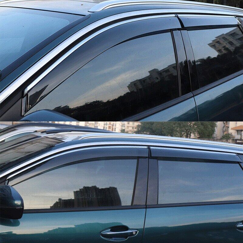 Window Visor Car Rain Shield Awning Cover Side Window Deflector Door Rain Sun Shield Side For 7219