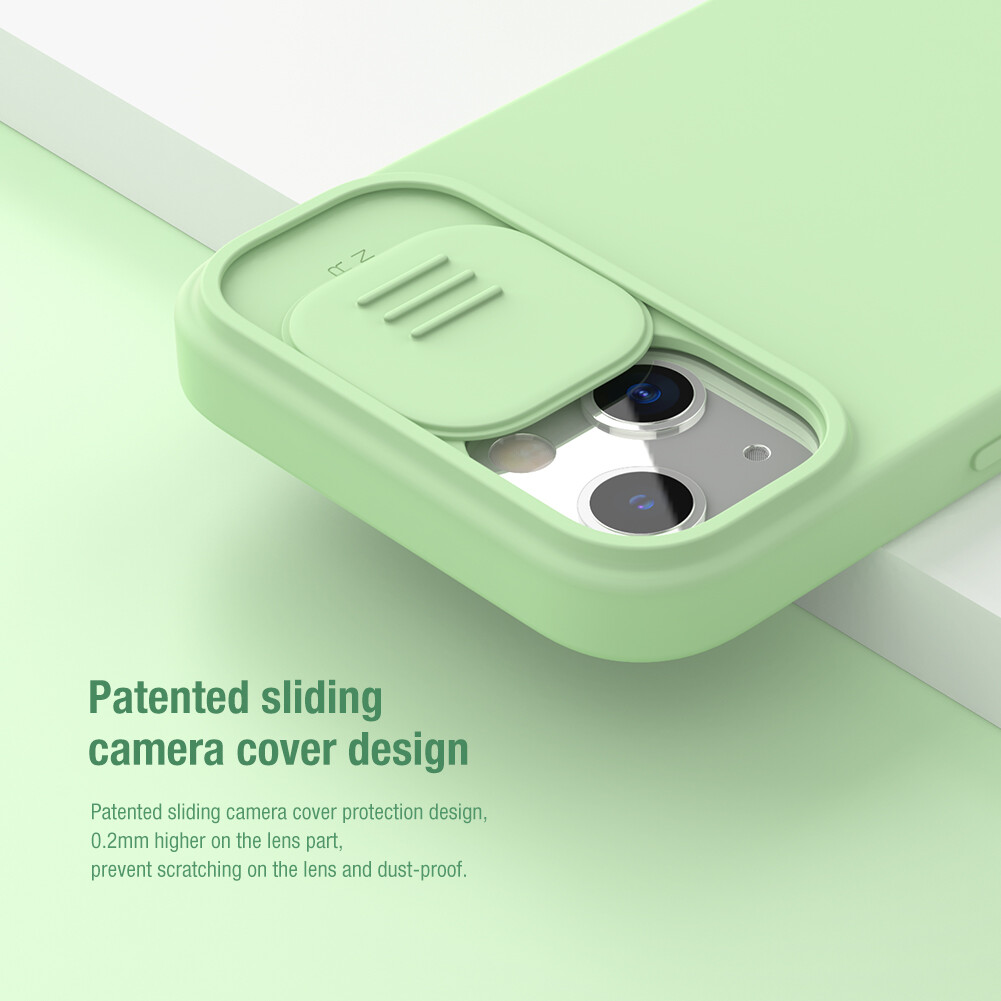 Nillkin CamShield Silicone Ốp Lưng Cho  iPhone 13 Ốp Lưng Mượt Silicon Mềm Trượt Máy Ảnh Bảo Vệ Ốp Lưng