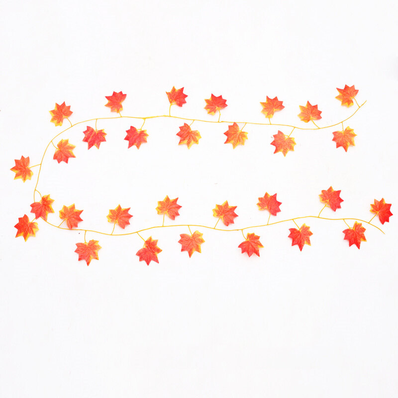 Long Artificial Plants Wall Green Leaf Creeper Flower Vine Simulation Red Maple Ivy Wall Hanging Garlands Home Patio Garden Wedding Decoration Plastic Rattan