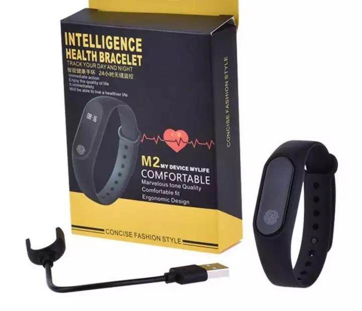Vòng Tay thông minh M2 Cổ Tay Đồng Hồ Thông Minh MÀN HÌNH OLED Theo Dõi Đo Sức Đi Bộ Thể Thao Huyết áp nhịp Tim Giấc Ngủ