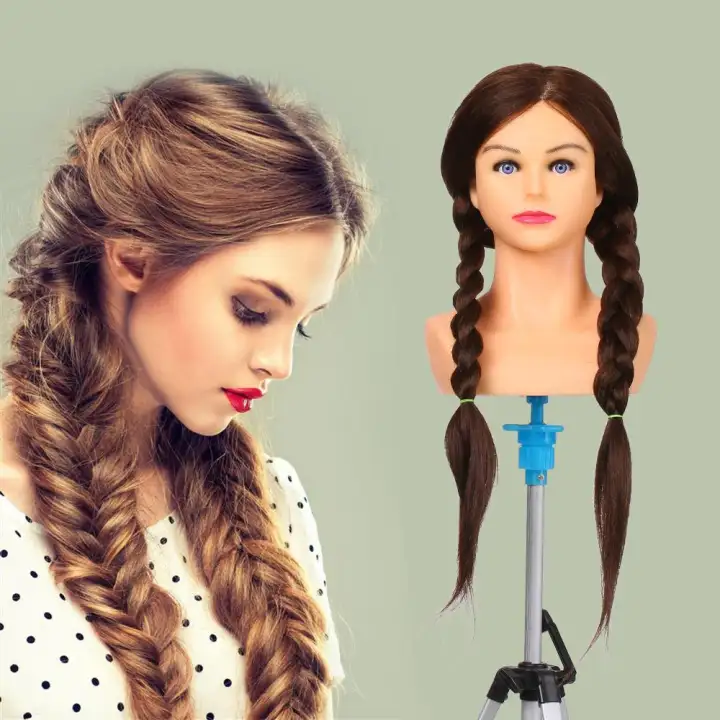 100 Human Hair Mannequin Head For Braiding Manikin Head For