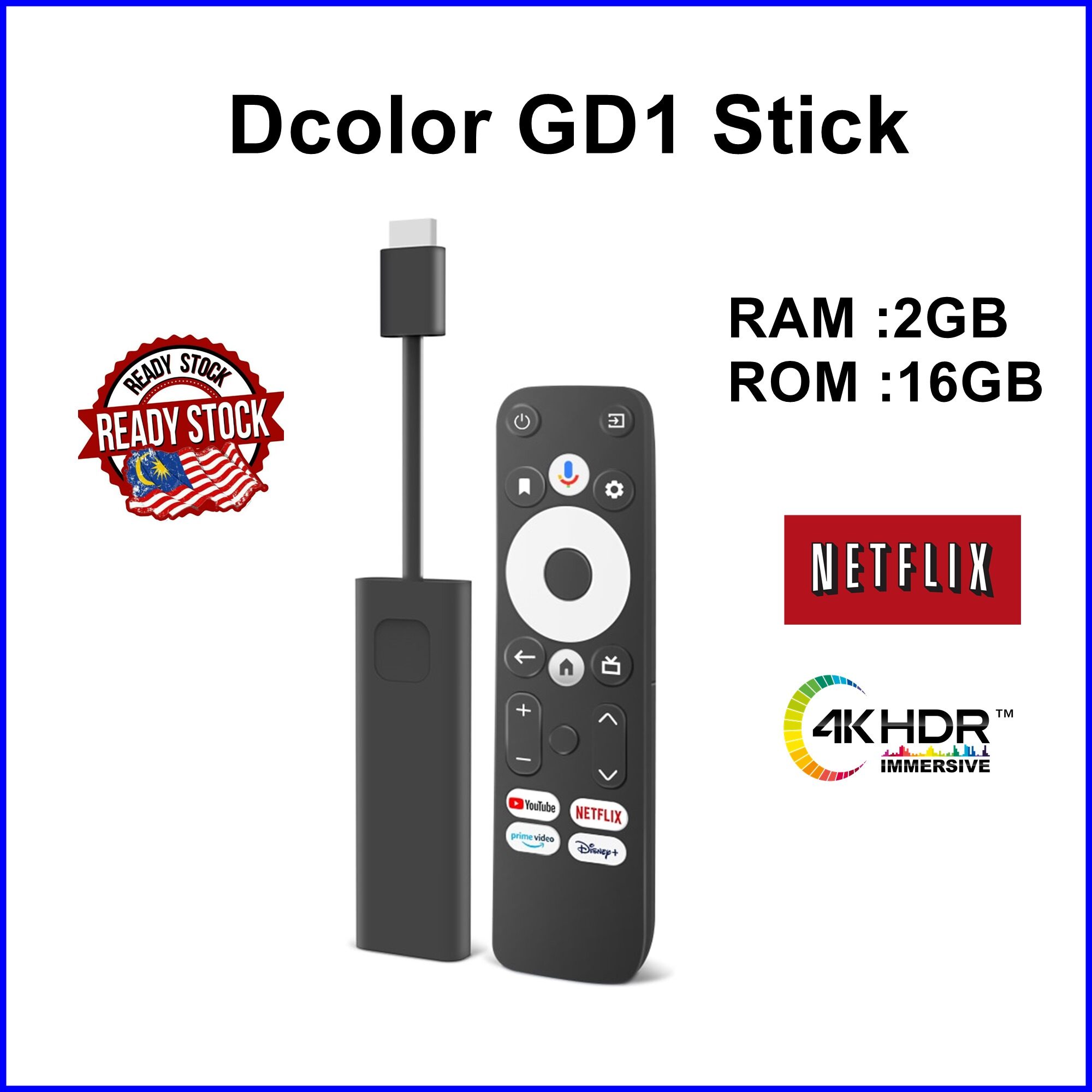 2023 Dcolor GD1 4K | Google Android TV Stick | 16GB ROM | 2GB RAM ...