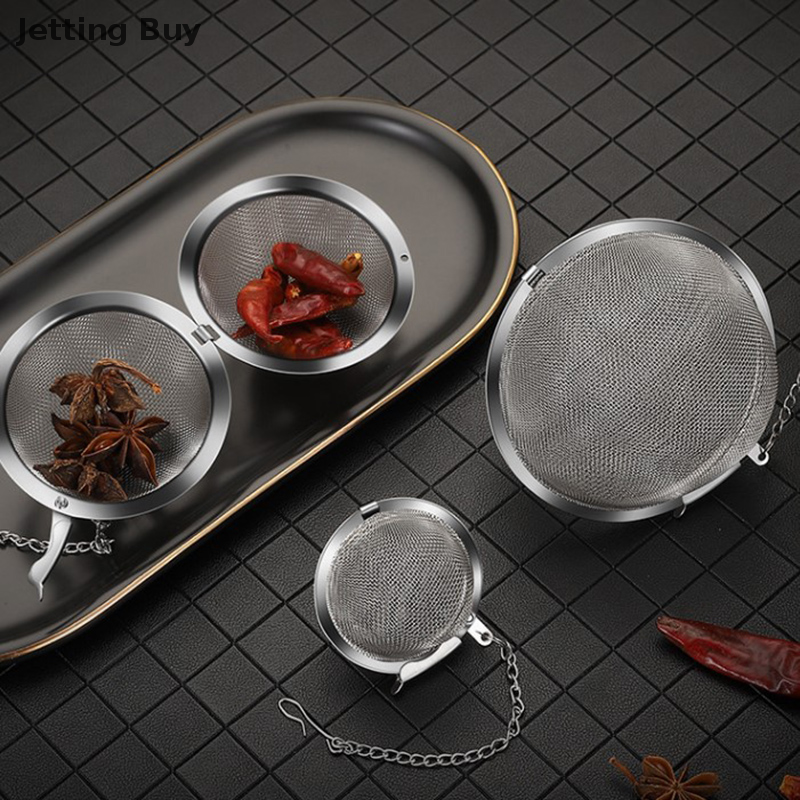 【Jettingbuy】 công cụ lọc trà Lưới khóa gia vị hình cầu đồ pha trà không gỉ bán chạy chớp nhoáng quả cầu lọc trà
