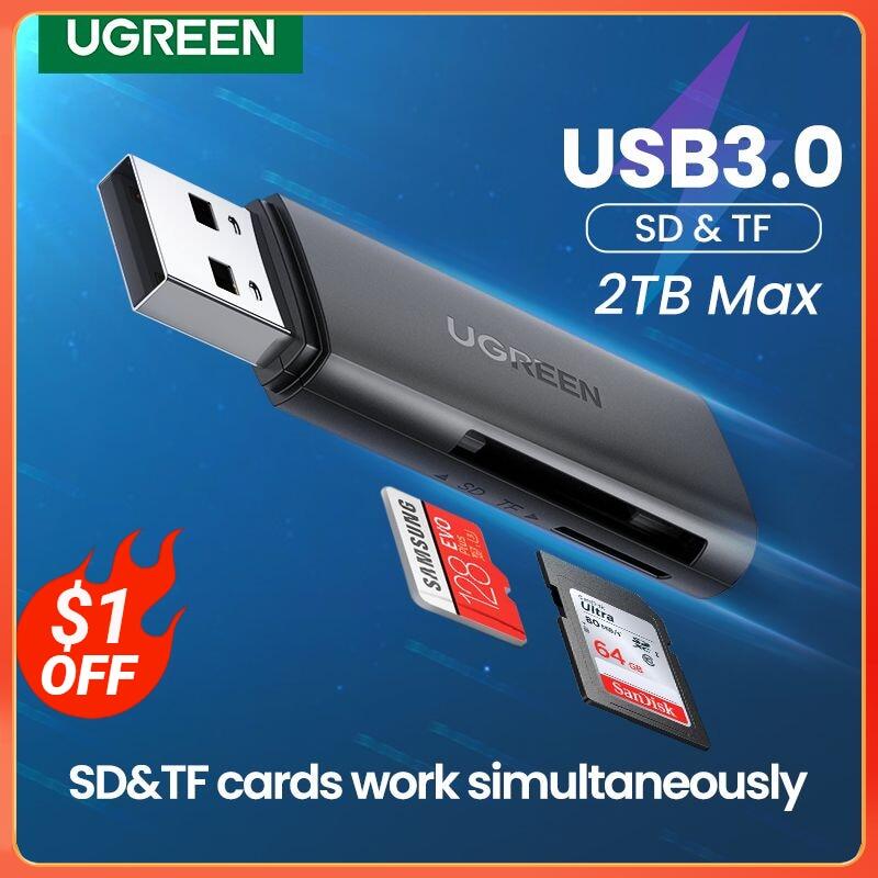 UGREEN Card Reader USB 3.0 To SD Micro SD TF Memory Card Adapter For PC Laptop Essories Multi Smart Cardreader Card Reader
