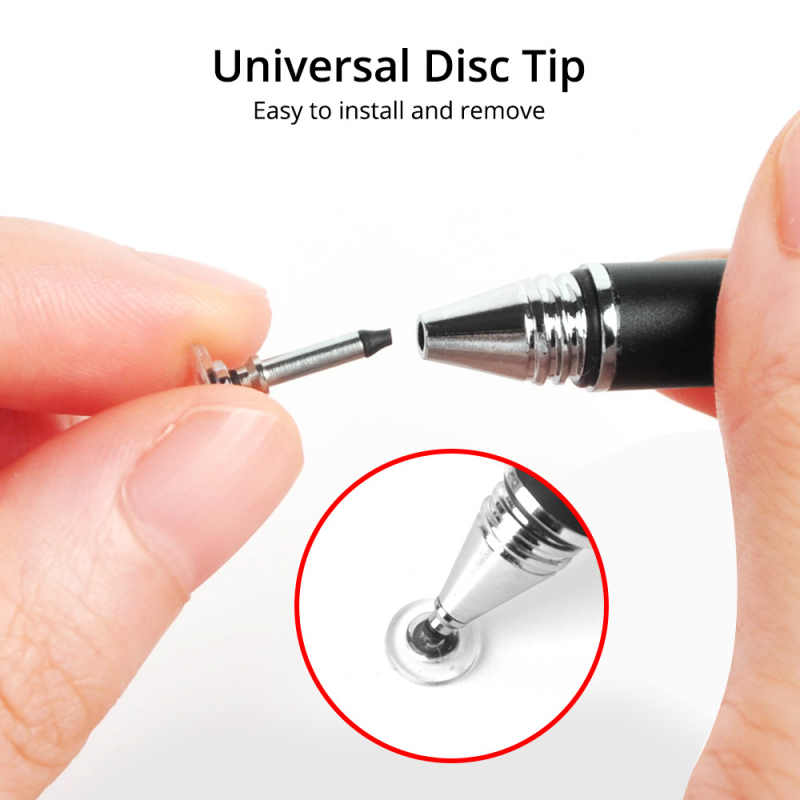 Fonken 2 Trong 1 Phổ Điện Dung Bút Màn Hình Cảm Ứng Vẽ Stylus Pen Thay Thế Disc Tip Cao Su Cảm Ứng Head