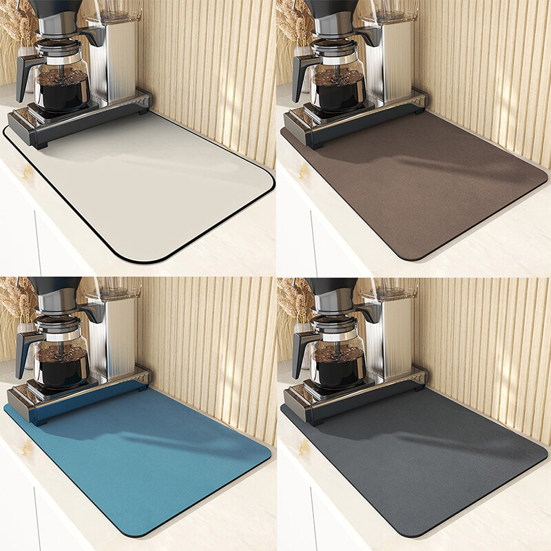 Blowing 1Pc Absorbent Mat Kitchen Counter Draining Pad Waterproof Non-slip Pad