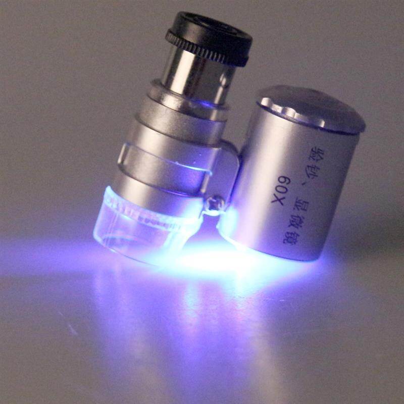 60 Times Microscope Led Lamp Lights Yanchao Lights Portable Pocket With Lamp Magnifying Glass