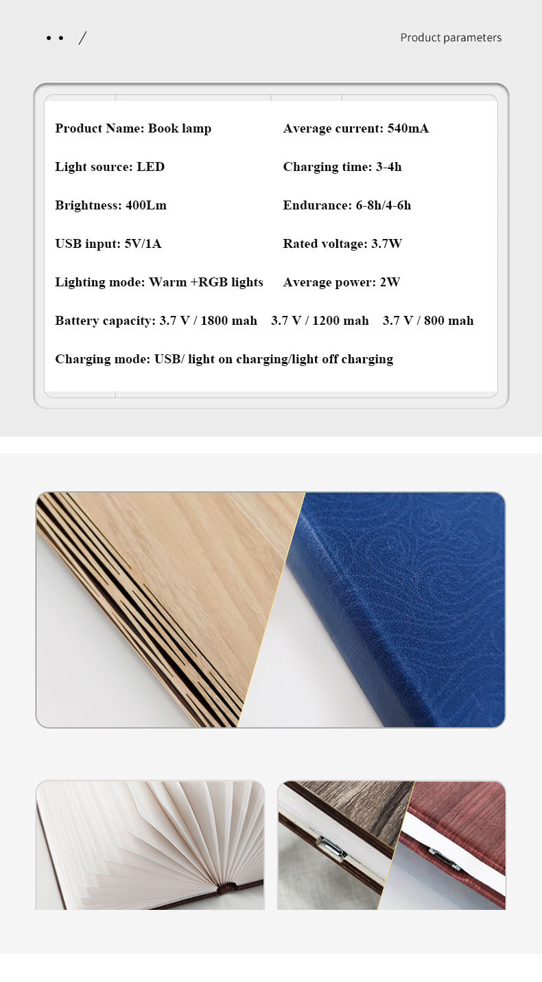 SaTine Đèn Sách Đèn Ngủ Sạc Bluetooth Thông Minh Quà Tặng Sáng Tạo Đèn Để Bàn Tạo Không Khí Đèn Sách Gấp Gọn