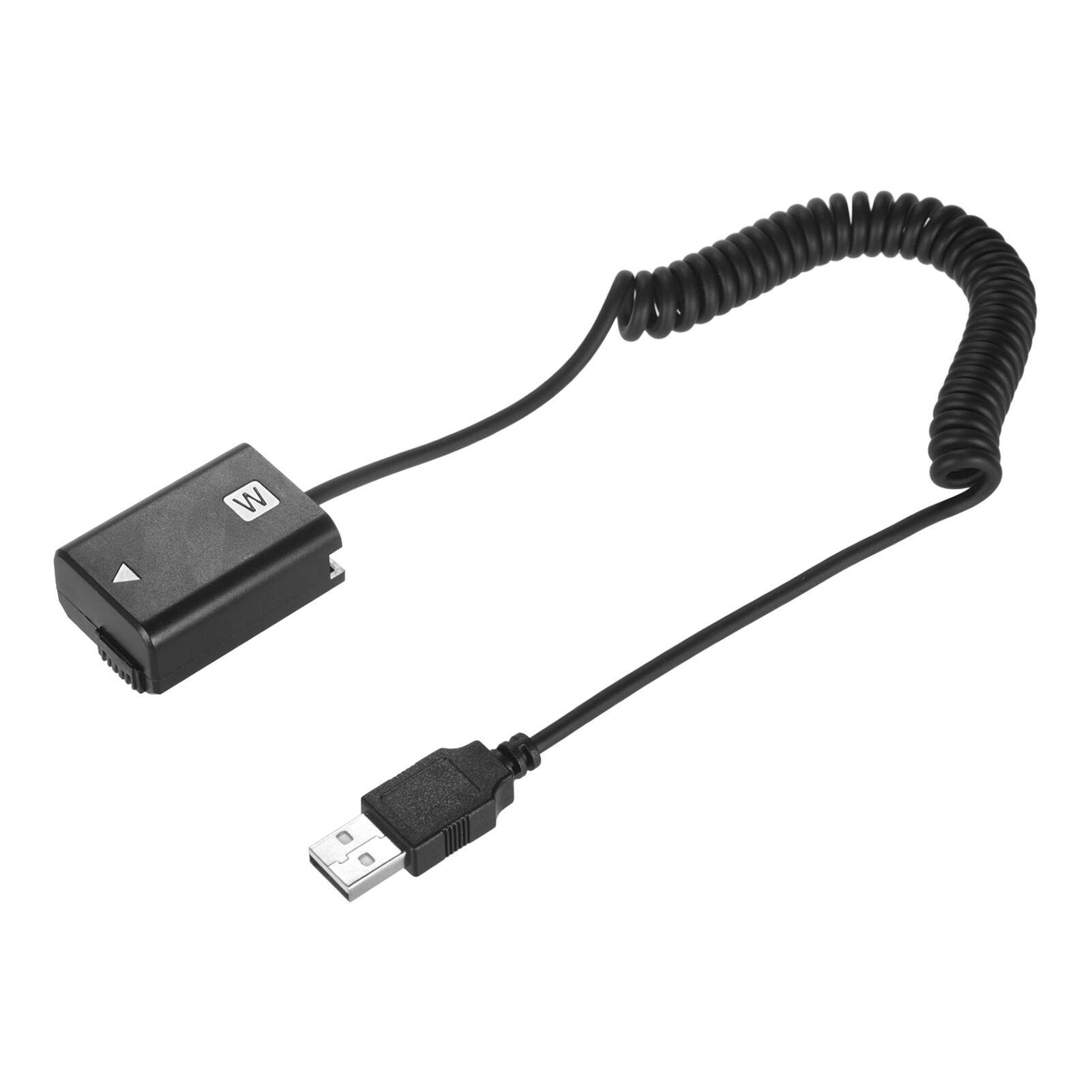 Andoer 5V USB NP-FW50 Dummy Battery Pack Coupler Adapter with Flexible Spring Cable Compatible with Sony A7 A7II A7R A7S A7RII A7SII A6000 A5000 A3000 NEX5 NEX3 ILDC Camera