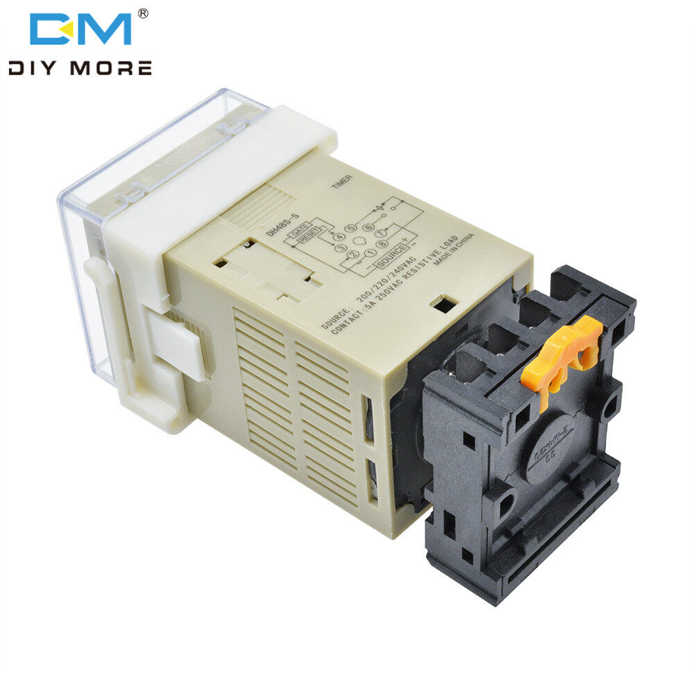 diymore DH48S-S Rơ Le Độ Trễ Thời Gian Chính Xác AC 220V Kỹ Thuật Số, Với Ổ Cắm Cơ Sở