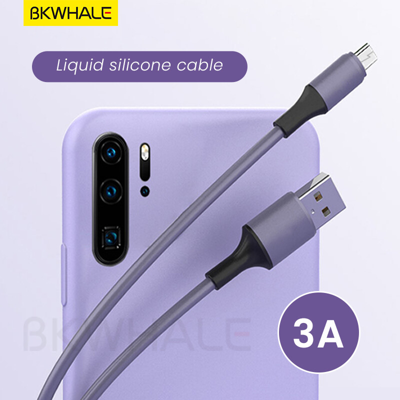 BKWHALE Macaron Silicone Charge cable Micro USB Charging Cables