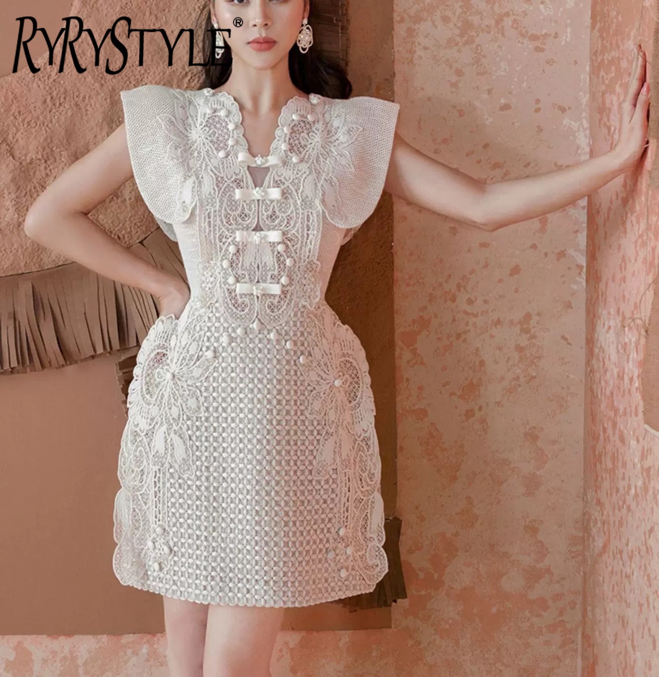 wedding dresses 1950's vintage style Vintage A-line 1950s Lace Wedding Dresses – alinanova main image 1