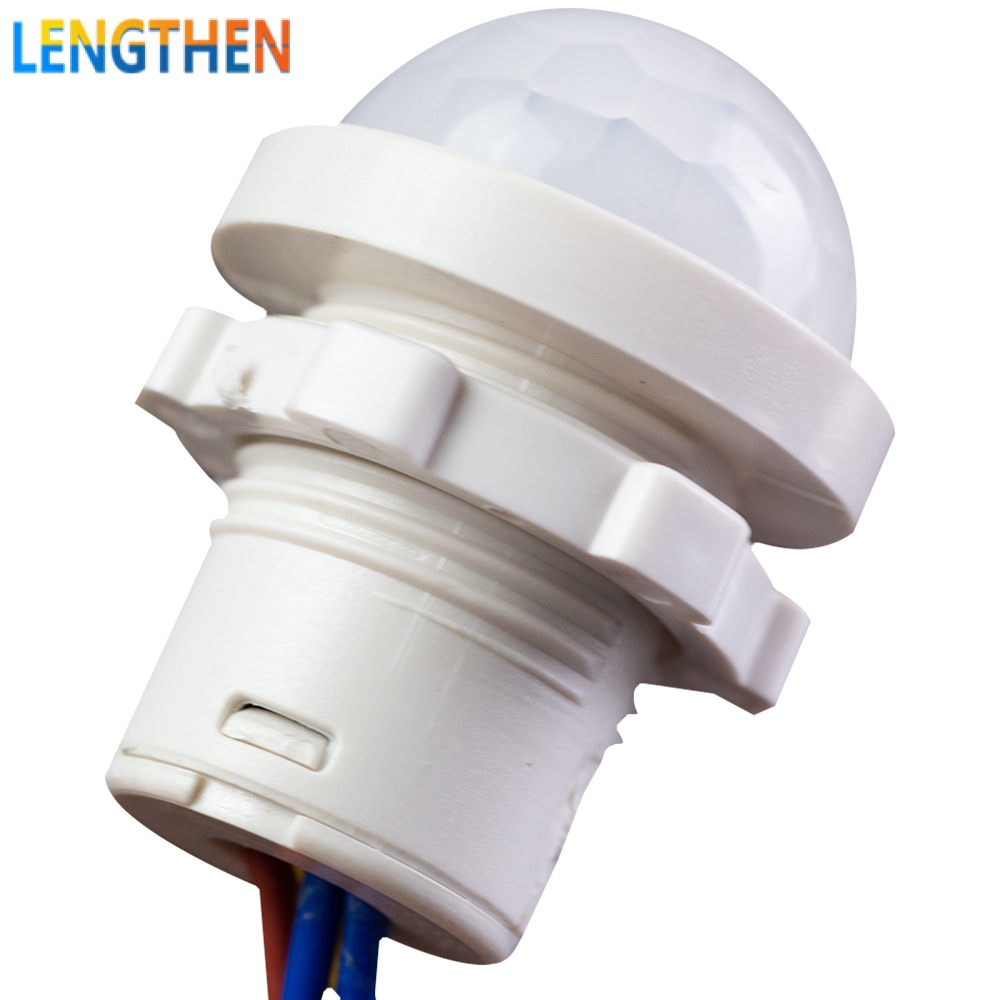 Kéo Dài Cảm Biến Tự Động Công Tắc Đèn LED Cảm Biến Chuyển Động Của Con Người Cảm Biến Chuyển Động Hồng Ngoại Phát Hiện PIR Hồng Ngoại Đầu Dò LED Bộ Cảm Biến Chuyển Động Cơ Thể