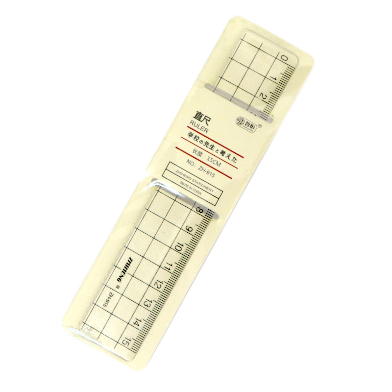 15cm / 20cm / 4pcs Set Plastic Transparent Ruler Protractor Triangle Ruler Measure Draw School Office Supplies Scale Ruler Stationery