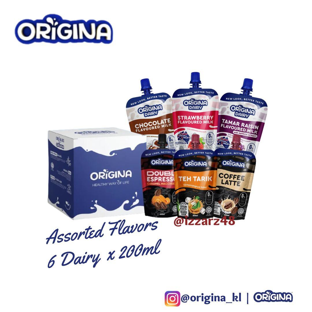 ORIGINA DAIRY ASSORTED FLAVORS | MINIBOX (6 pouches x 200ml) | Lazada