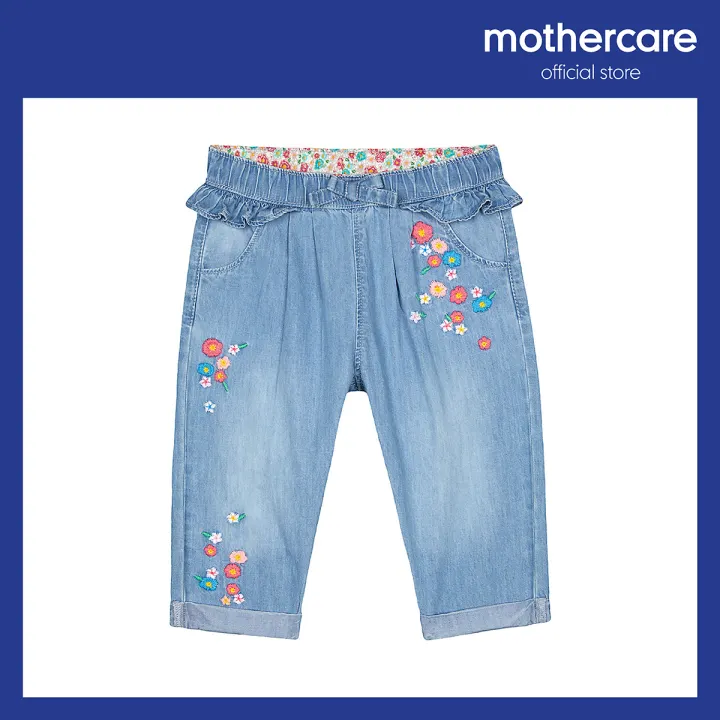 lightweight denim trousers