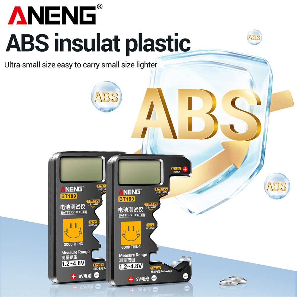 【ANENG】Battery Checker Universal Battery Life Tester LCD Display Batteries Power Testing Portable Battery Tester Volt Checker